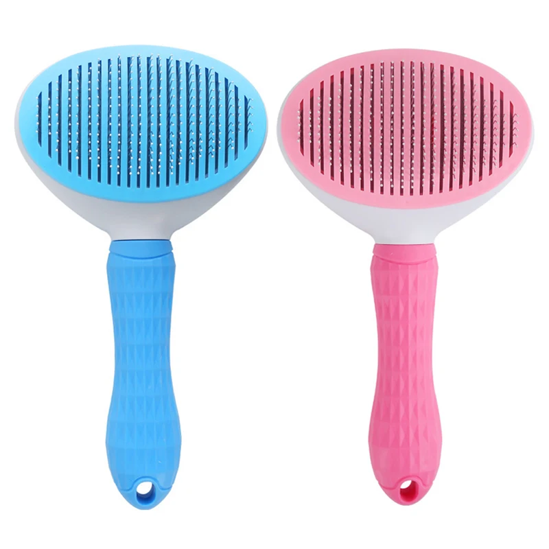 

deshedding brush self cleaning slicker deshedding tool pet grooming bath brush hair remover combs wholesale