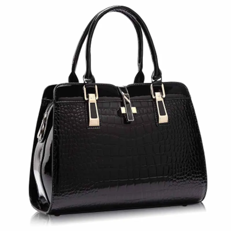 

Crocodile Leather Pu Handbag Quality bolsos Women Fashion Big Tote Purses Handbags for Women, 5 colors