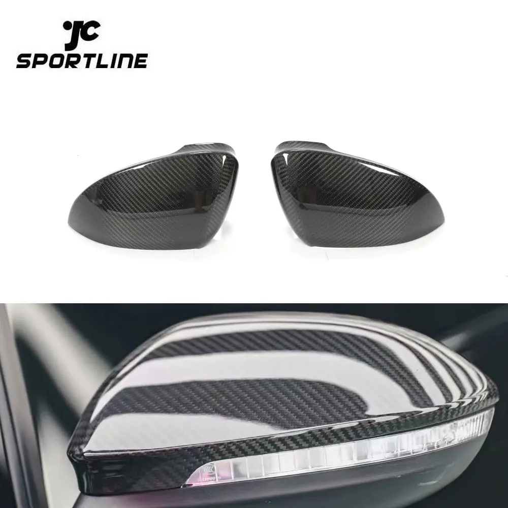 

Dry Carbon Fiber MK8 Side Mirror Cover Caps for Volkswagen Golf MK8 GTI 2021-2022 Add-On Style