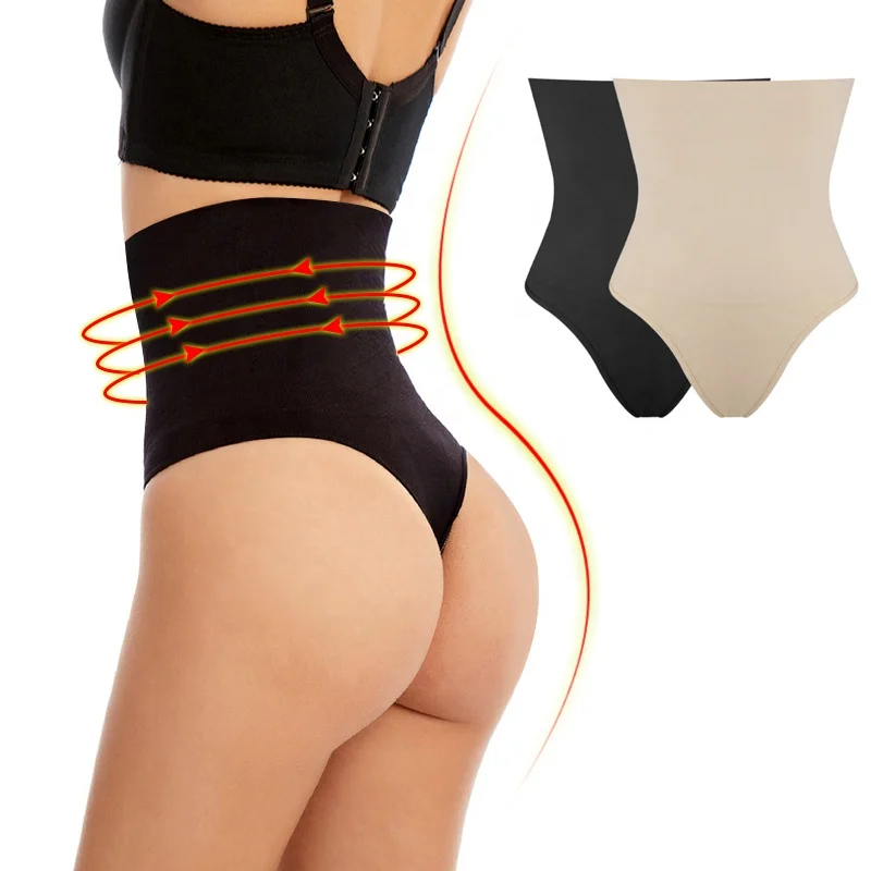 

Plus Size Seamless High Waist Tummy Slimming Thong Women Shapewear
