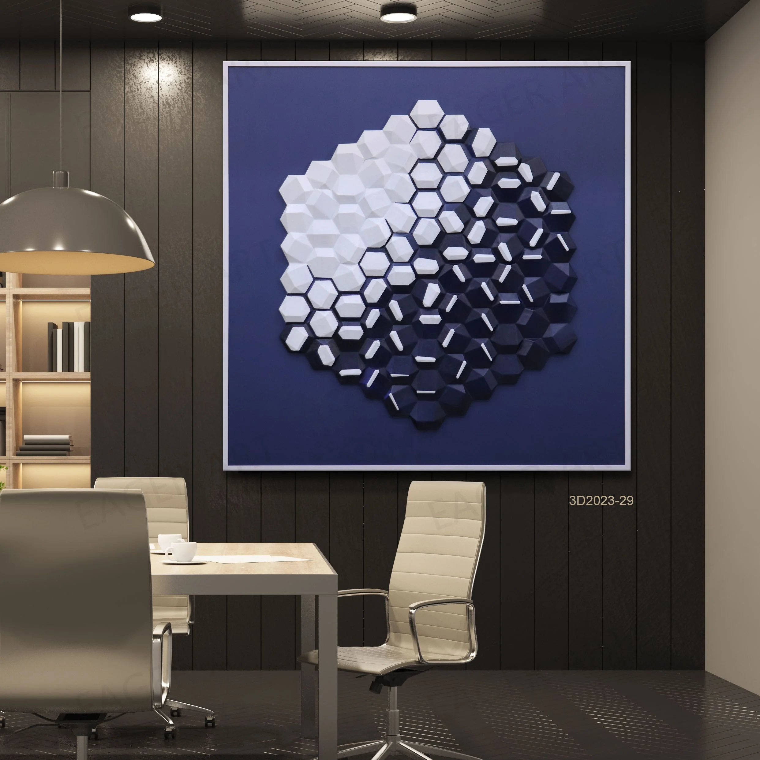 

Wall Art 3d Cubes Wood Artwork Sculptural Hexagon Living Room Porch Corridor Decoration Relief Geometry Paintings