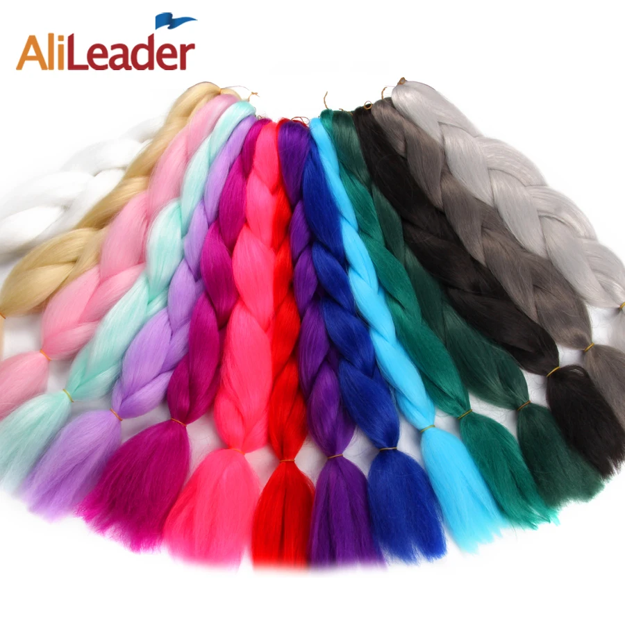 

AliLeader Wholesale Synthetic Yaki Jumbo Hair Braid Hot Selling Color 24" Jumbo Braiding Hair For Women