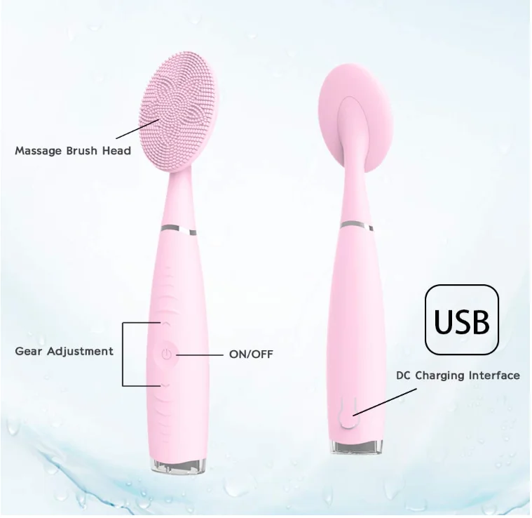 

JOSUNN 2021 Newest Silicone Face Brush Beauty Electric Cleanser Massage Waterproof Sonic Facial Cleansing Brush, Pink,blue