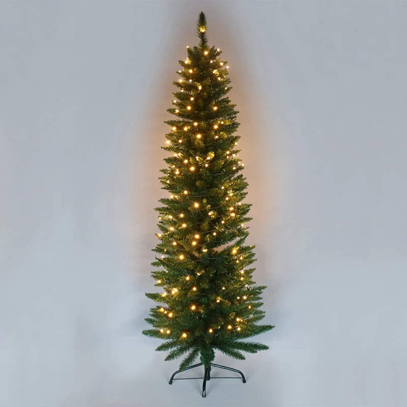 

Home Decor Pre Lit Christmas Tree for Decoration Holiday Indoor 3ft to 7ft Green OEM Customized PVC Item Outdoor