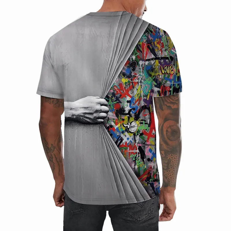 

Full Color Sublimation Printing Men'S T-Shirts Custom All Over Print T Shirts