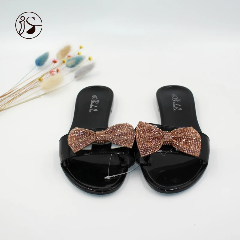 

Summer ladies Slides footwear Bowknot design Fashion slippers Cheap Female slippers, Picture