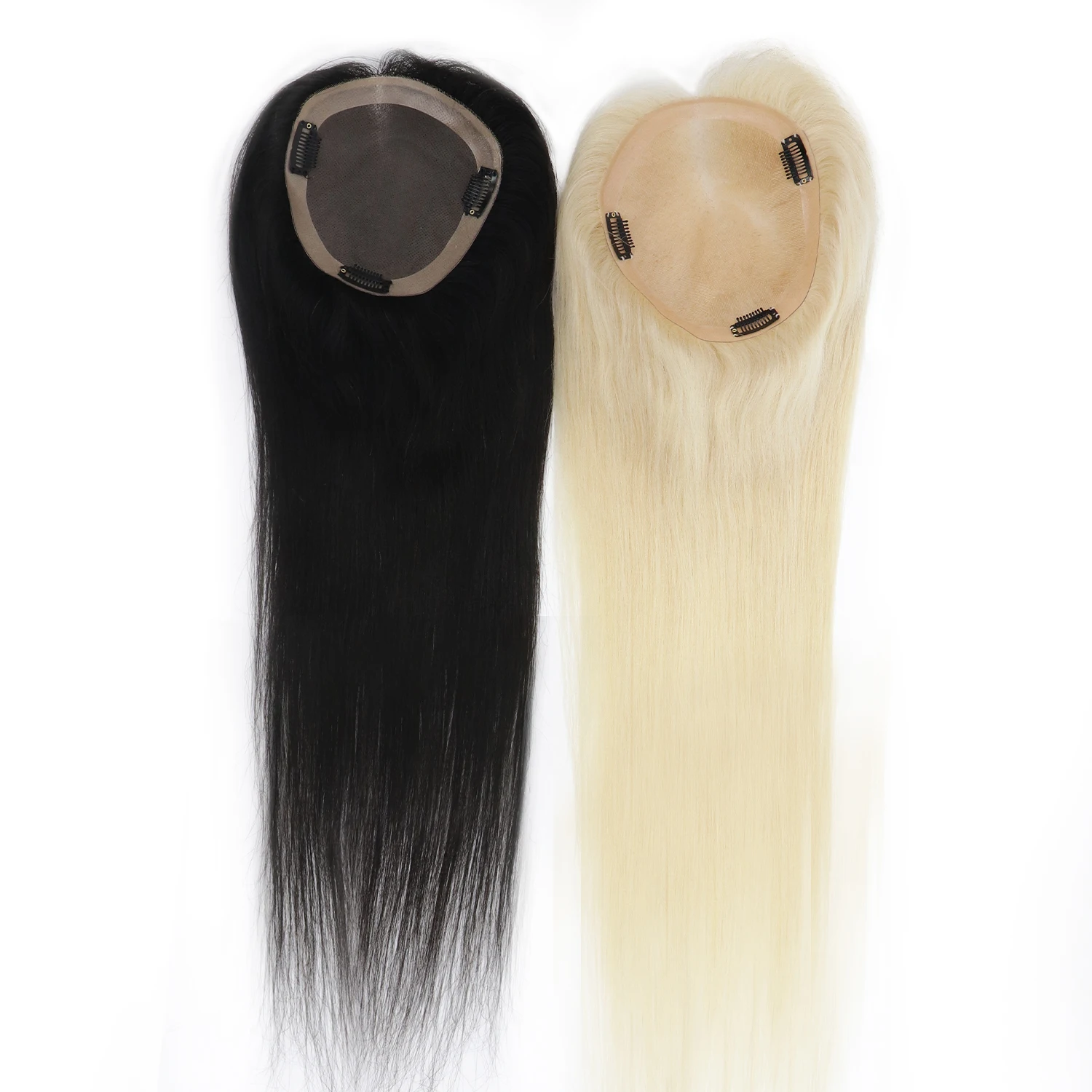 

Factory Human Hair Toupee For Women #613 Hairpiece Toupee #1B Toupee For Women, #613,#1b