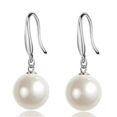 

Free Shipping Fashion Jewelry Pearl Earrings Silver Earring for Women Girls