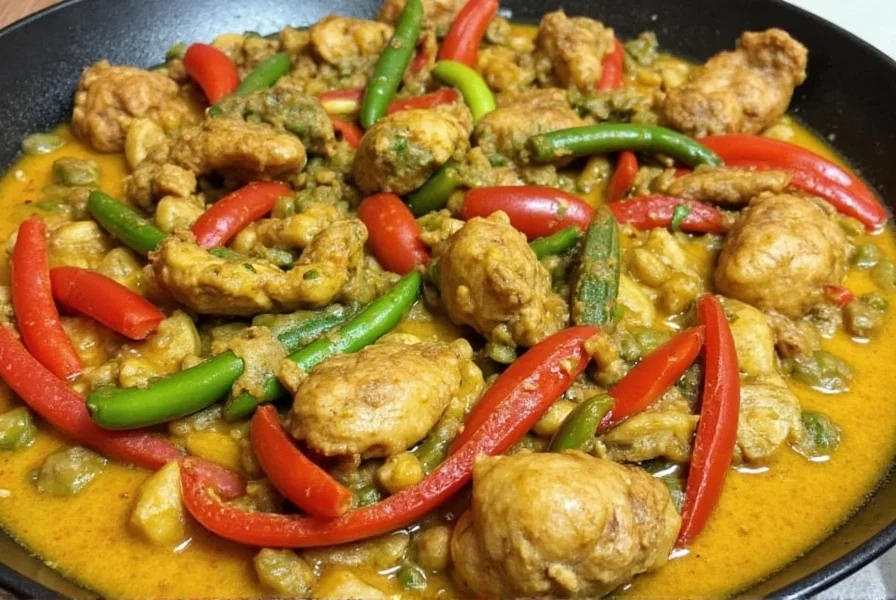 Family Gathering Around Trinidad Curry Chicken Dinner