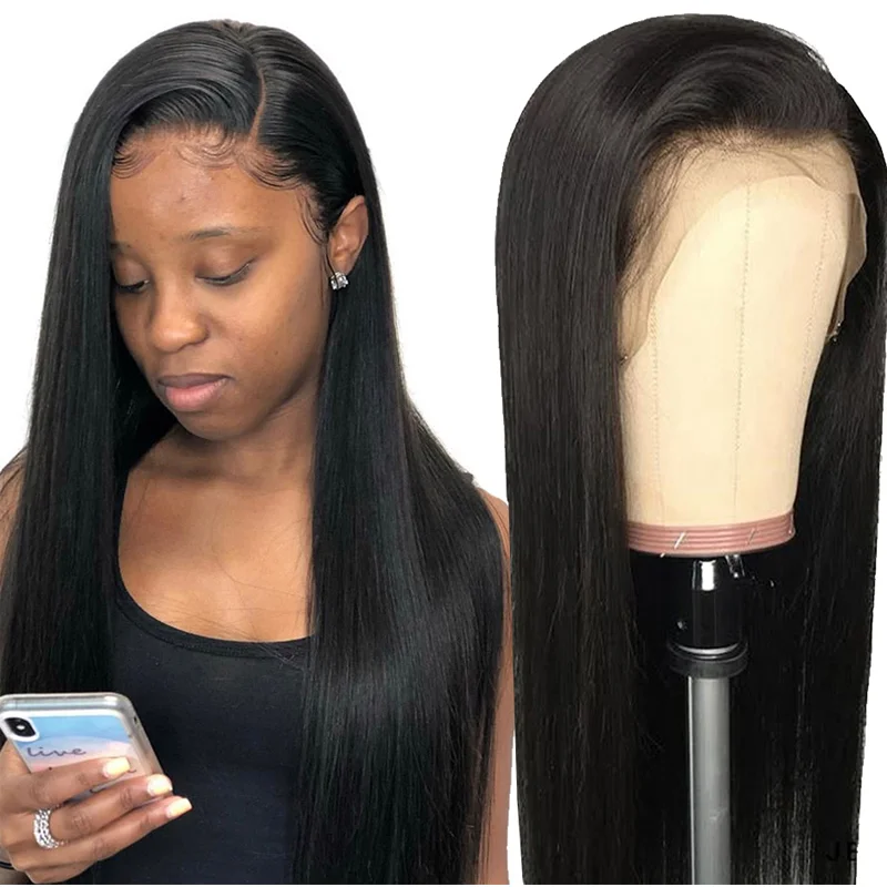 

Transparent Hd Virgin Human Unprocessed Hair Pre Plucked Cuticle Aligned Silk Straight Lace 13x4 Frontal Wig Hair