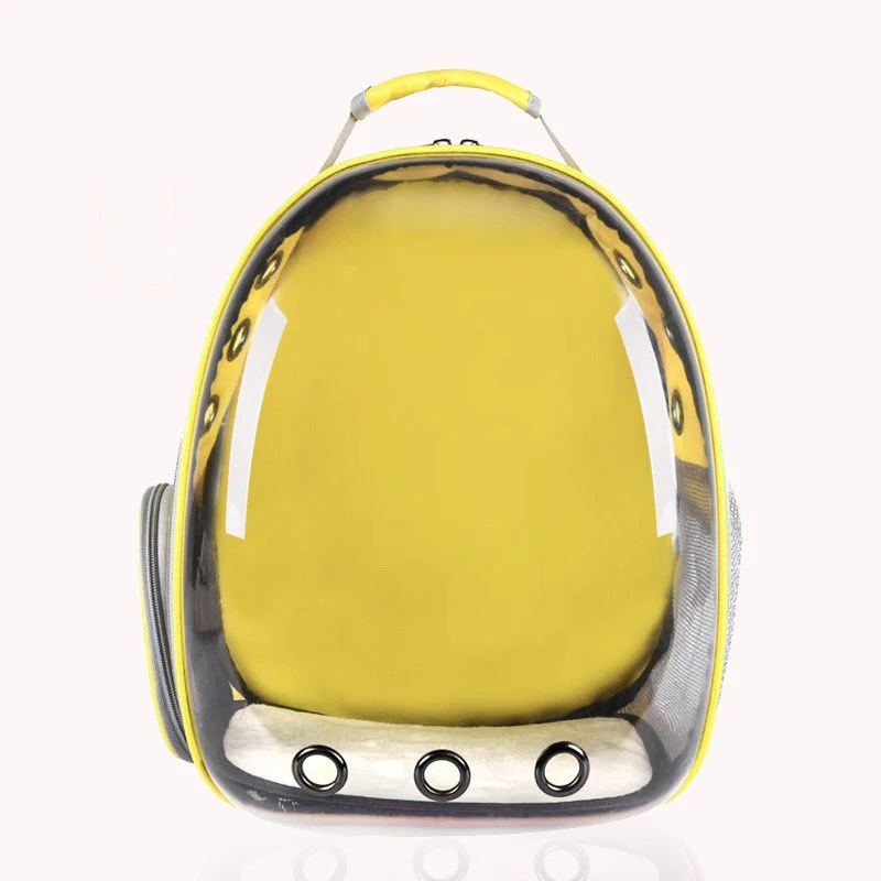 

Full transparent space bag net red pet take-away bag pet backpack out portable cat pet space capsule, Yellow, red, green, black, blue, cyan, pink