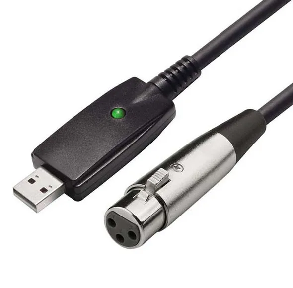 

MICROPHONE 3P XLR FEMALE TO USB INTERFACE CABLE