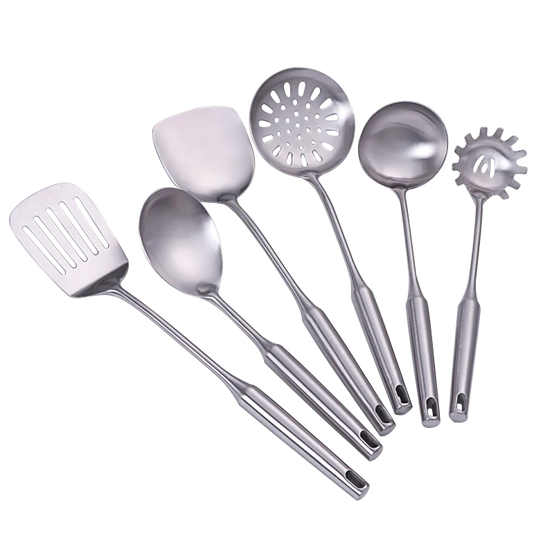 

Stainless steel Cooking Utensil Set Accessories Kitchen Tools Set With Holder Cookware, Sliver