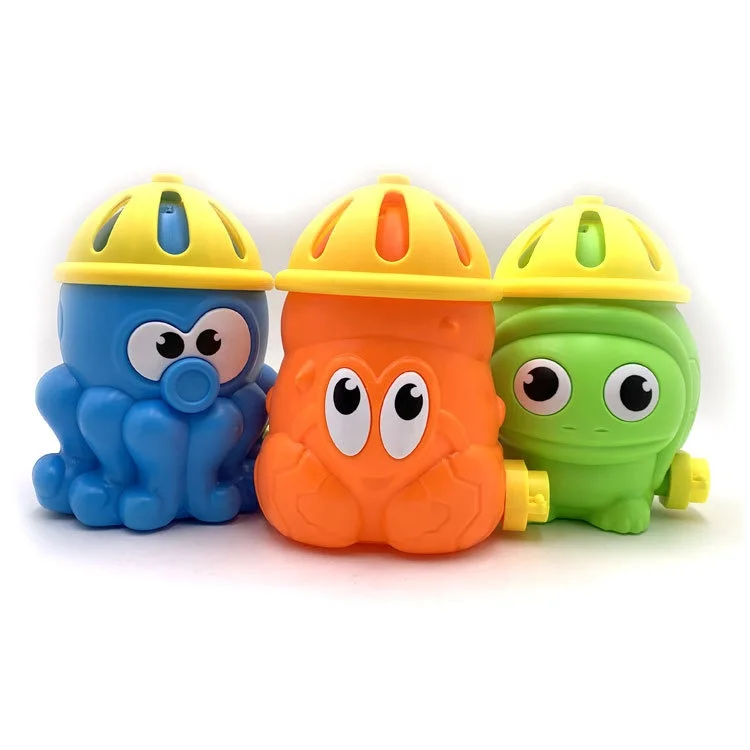 塑料动物章鱼儿童花园花喷水玩具