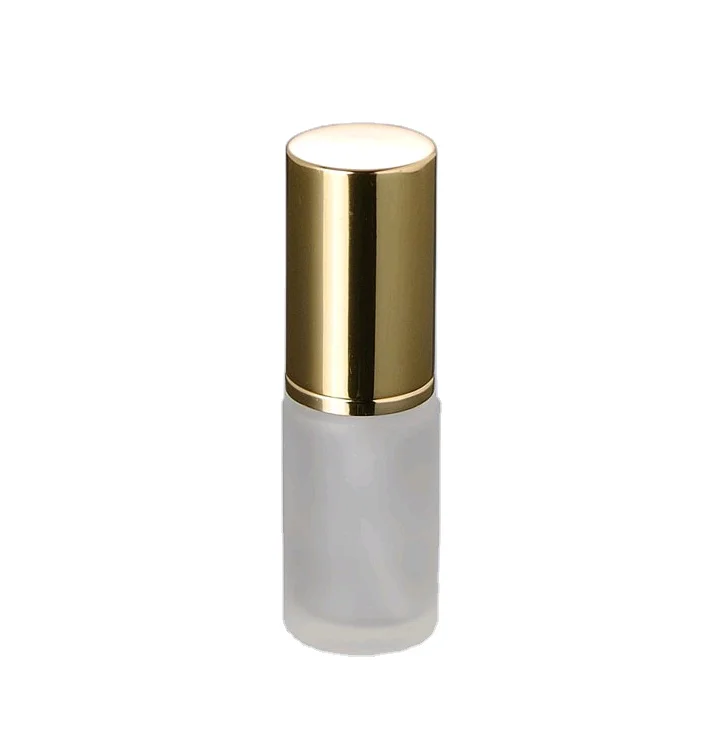 

20ml cosmetic frosted glass lotion bottle with gold pump