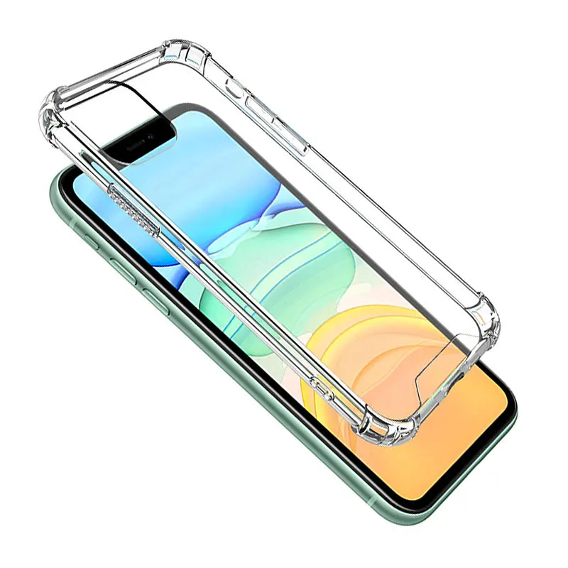 

2021 Phone Accessories shockproof soft tpu hard cases for samsung a20 for xiaomi note 8 for vivo 8 plus PC back mobile cover, Transparent