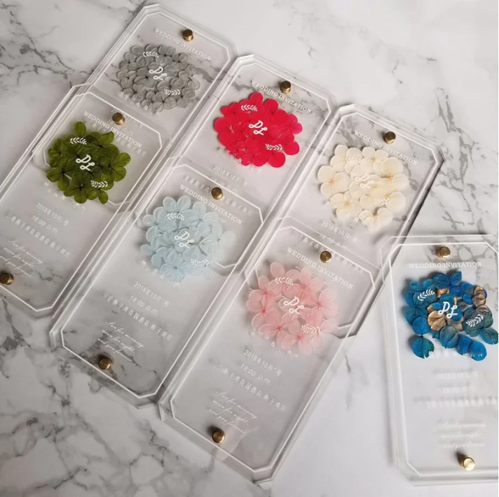 
Luxury clear double piece acrylic invitation card for Wedding party 