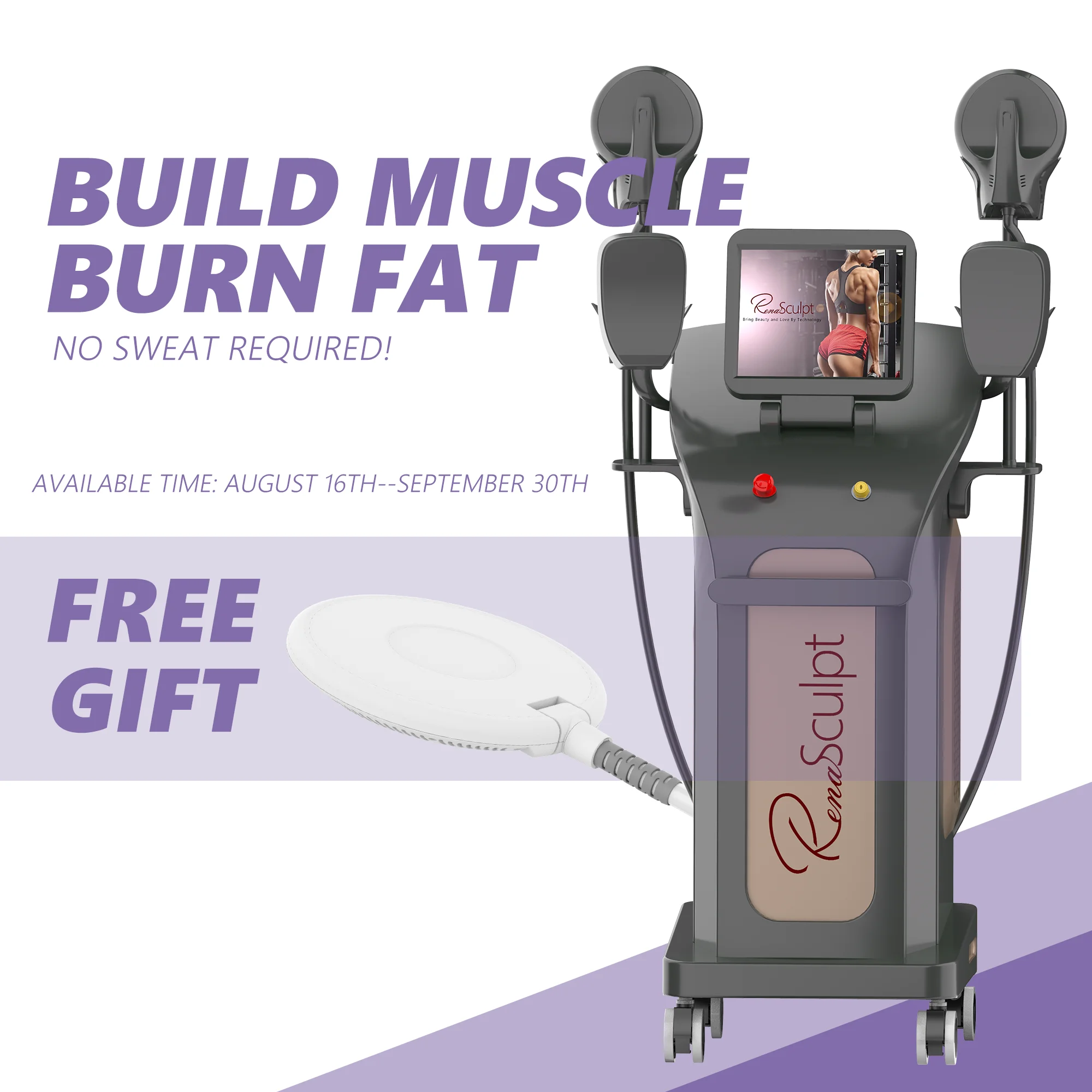 

2022 Renasculpt Max 5 Handles Ems Slimming 10 Tesla Weight Loss Ems Sculpt Fat Burning Muscle Build Slimming Machine For Belly