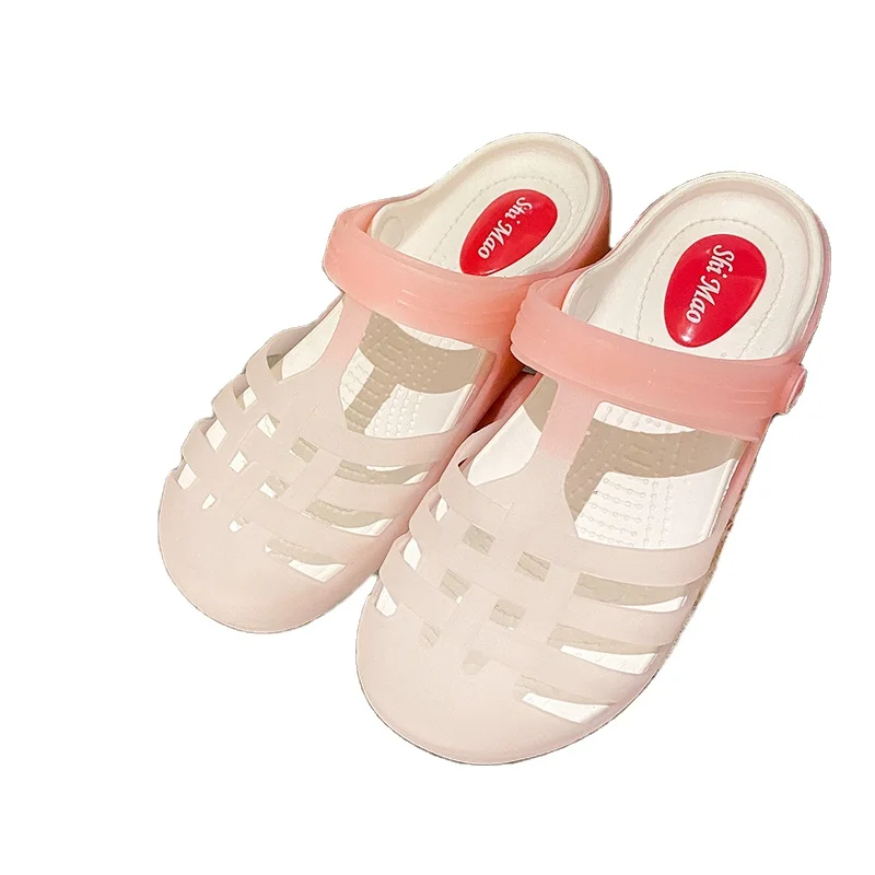 

Summer Beach Sandal Breathable Jelly Pvc Slipper Clogs Female Rubber Slippers Women Slider Slipper Sandals, Blue,pink,purple