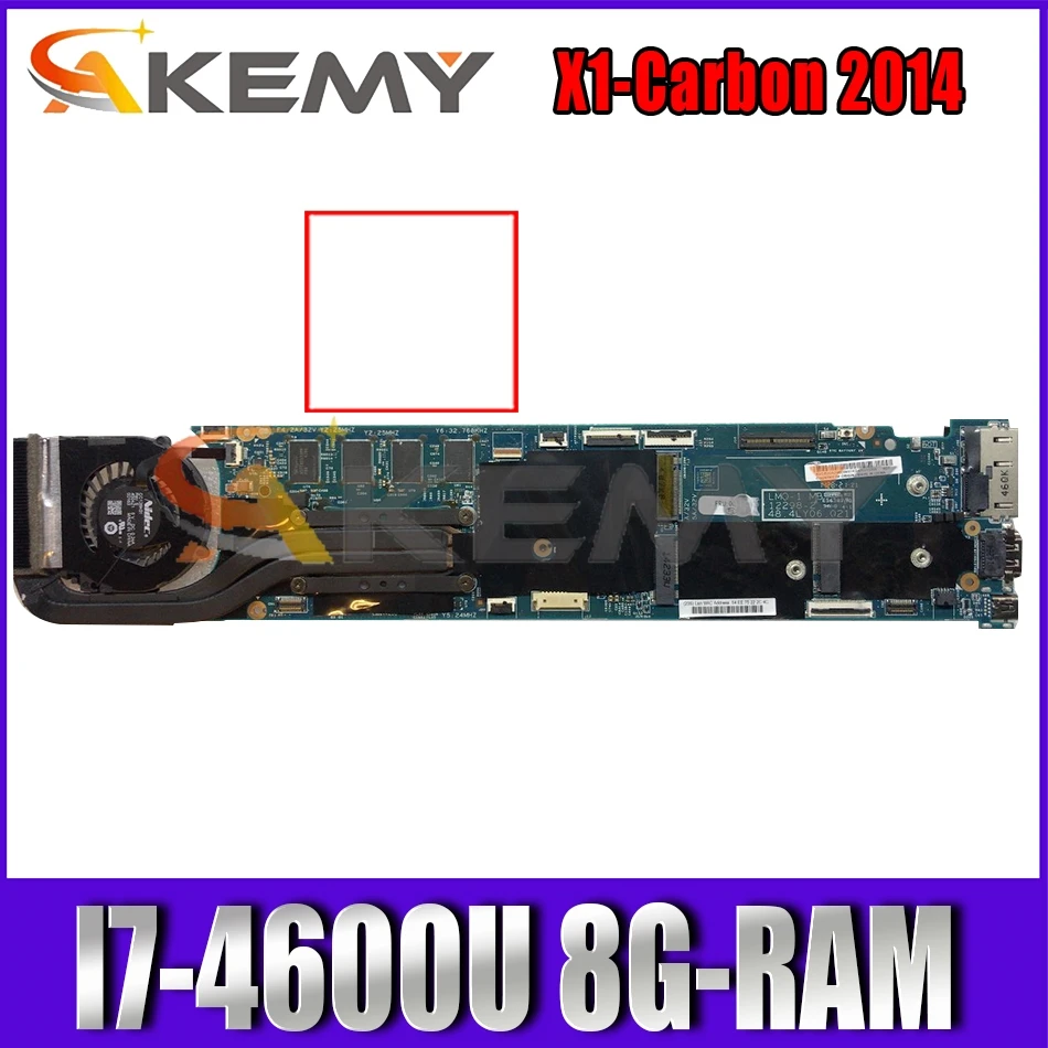 

Akemy 12298-2 Laptop Motherboard For Thinkpad X1-Carbon 2014 Original Mainboard 8G-RAM I7-4600U