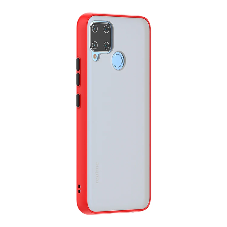 For Oppo Realme C12 Double Matte Pc Translucent Skin Feeling Back Cover