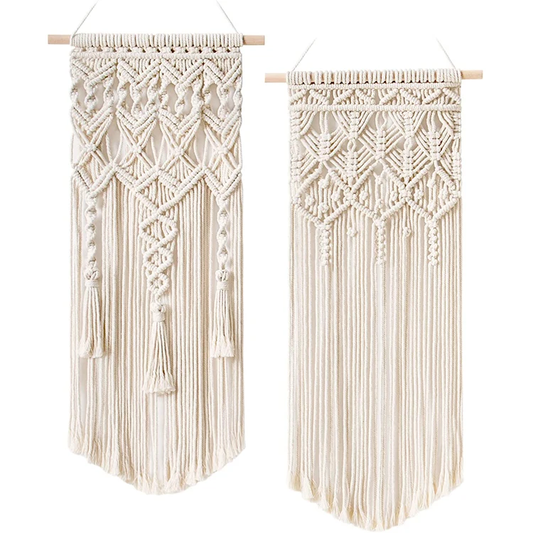 

Boho Chic Bohemian Home Geometric Art Decor Macrame Woven Wall Hanging
