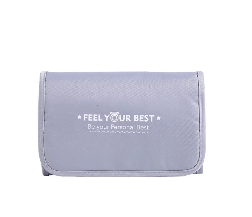 

Smooth fabric 2021 wholesale new storehouse custom portable Solid color toiletry makeup storage cosmetic bag