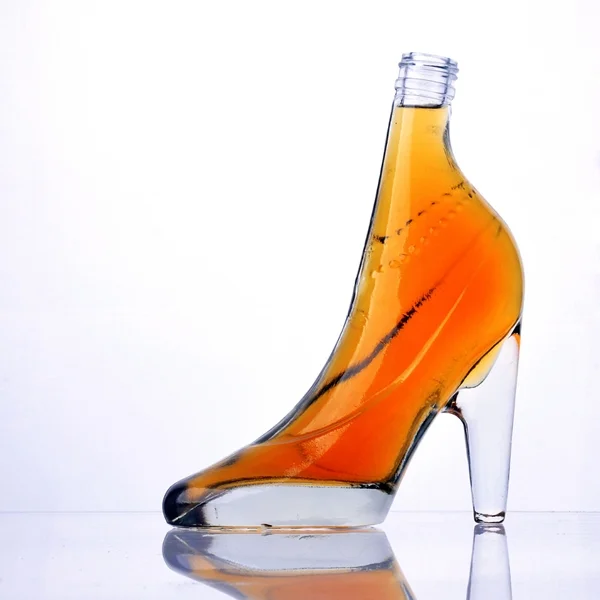 

high-heeled shoes sparkling wine glass bottle, Clear