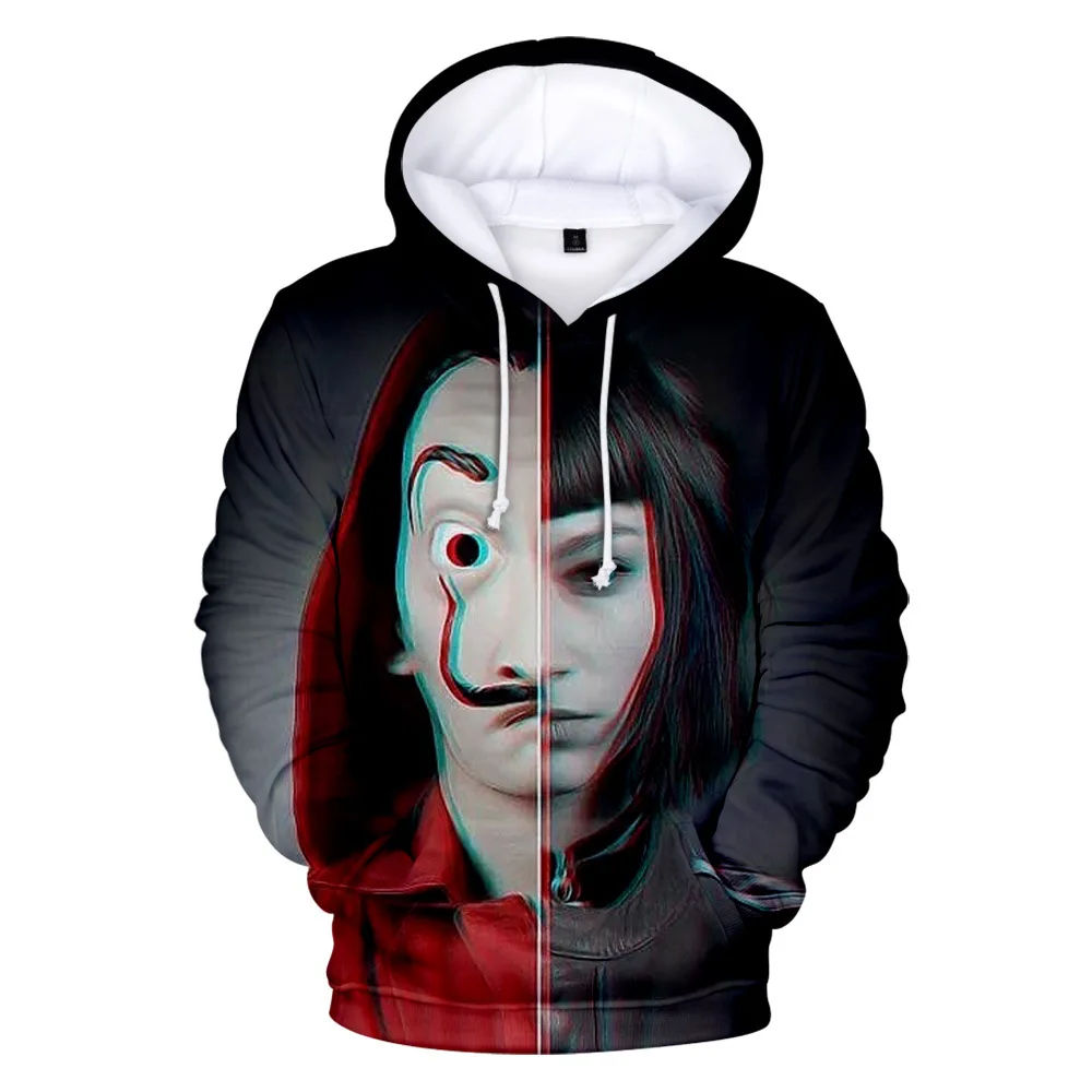 

ecowalson Money Heist - La Casa De Papel Inspired Characters Hoodie Halloween Pullover Hoodie