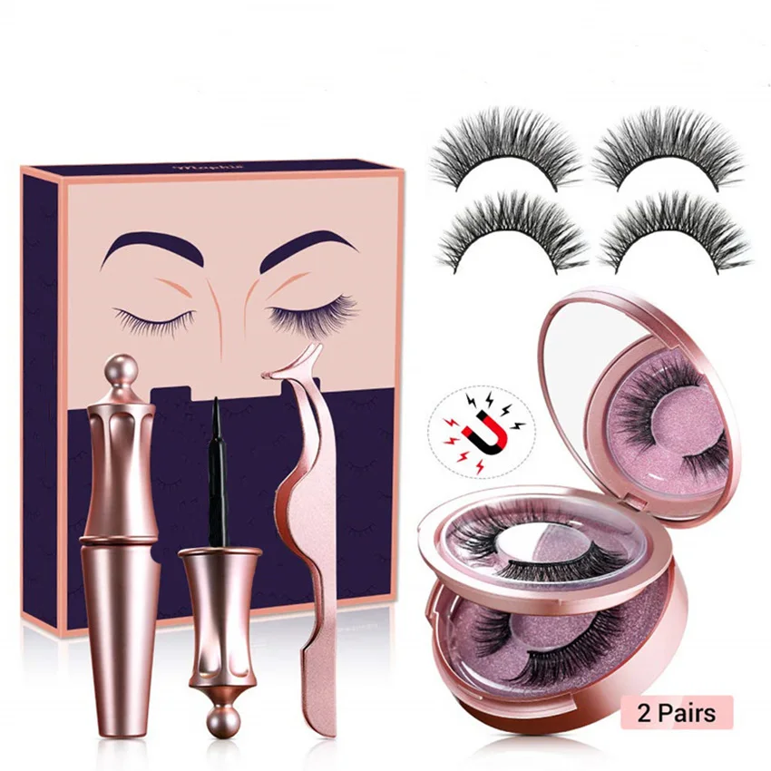 

Hot Sales handmade factory 3D custom magnetic eyelashes