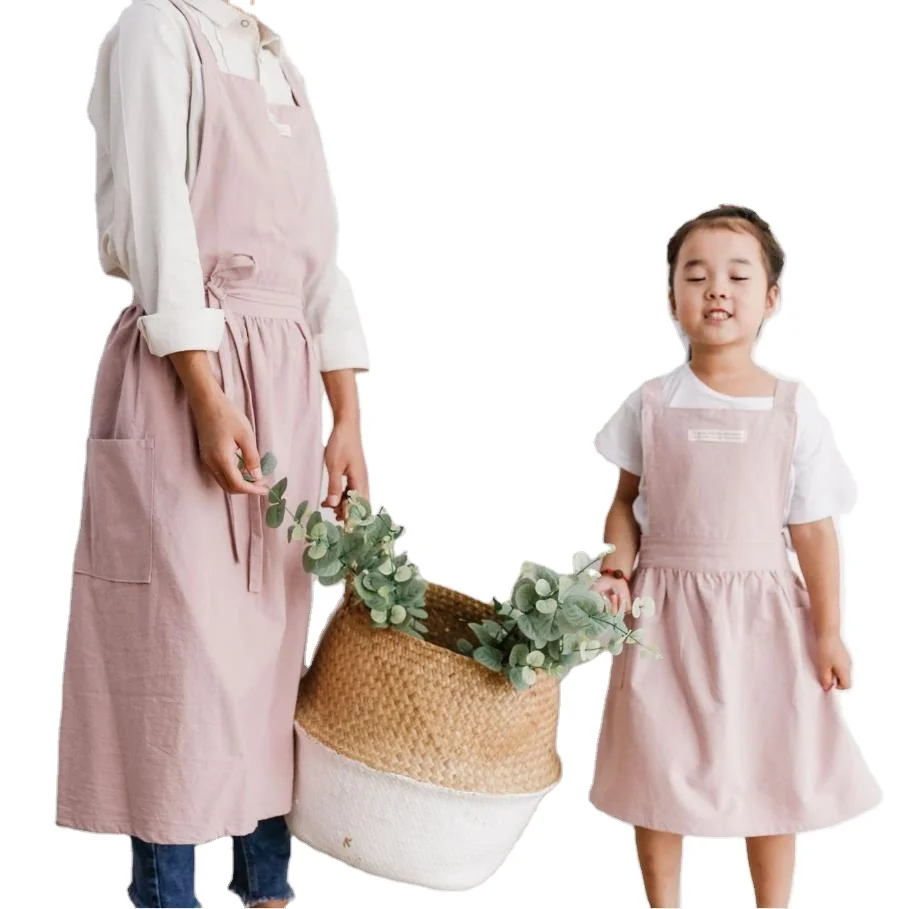 

custom design stone washed women linen cotton apron for kids