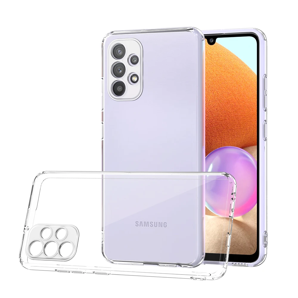 

Fashion clear 1.5mm acrylic with Camera protection Shockproof and fall proof mobile phone case For Samsung Galaxy A32 A52 A72