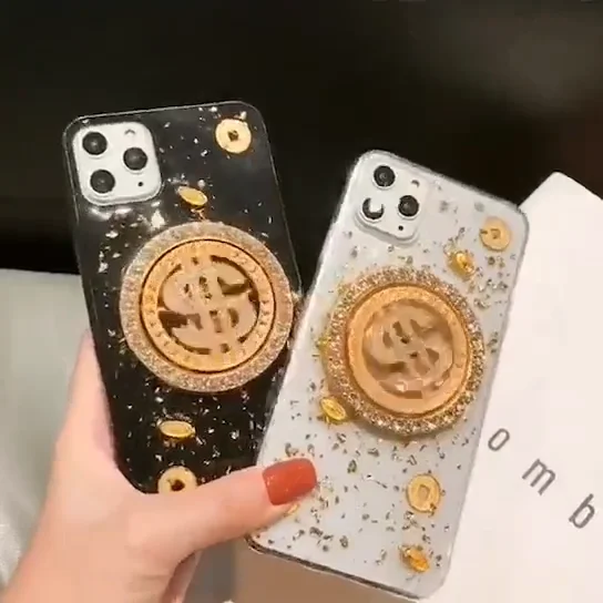 Luxury Dollars Fidget Spinner Phone Case for Iphone 11 X XR Xs Max