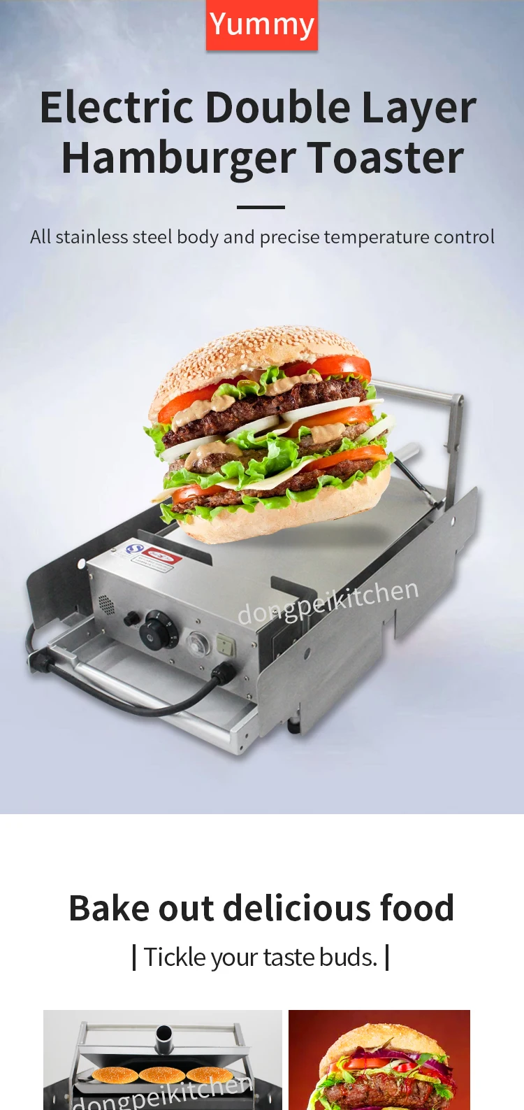 Electric Hamburger Grill Machine/burger Warmer/bun Toaster - Buy
