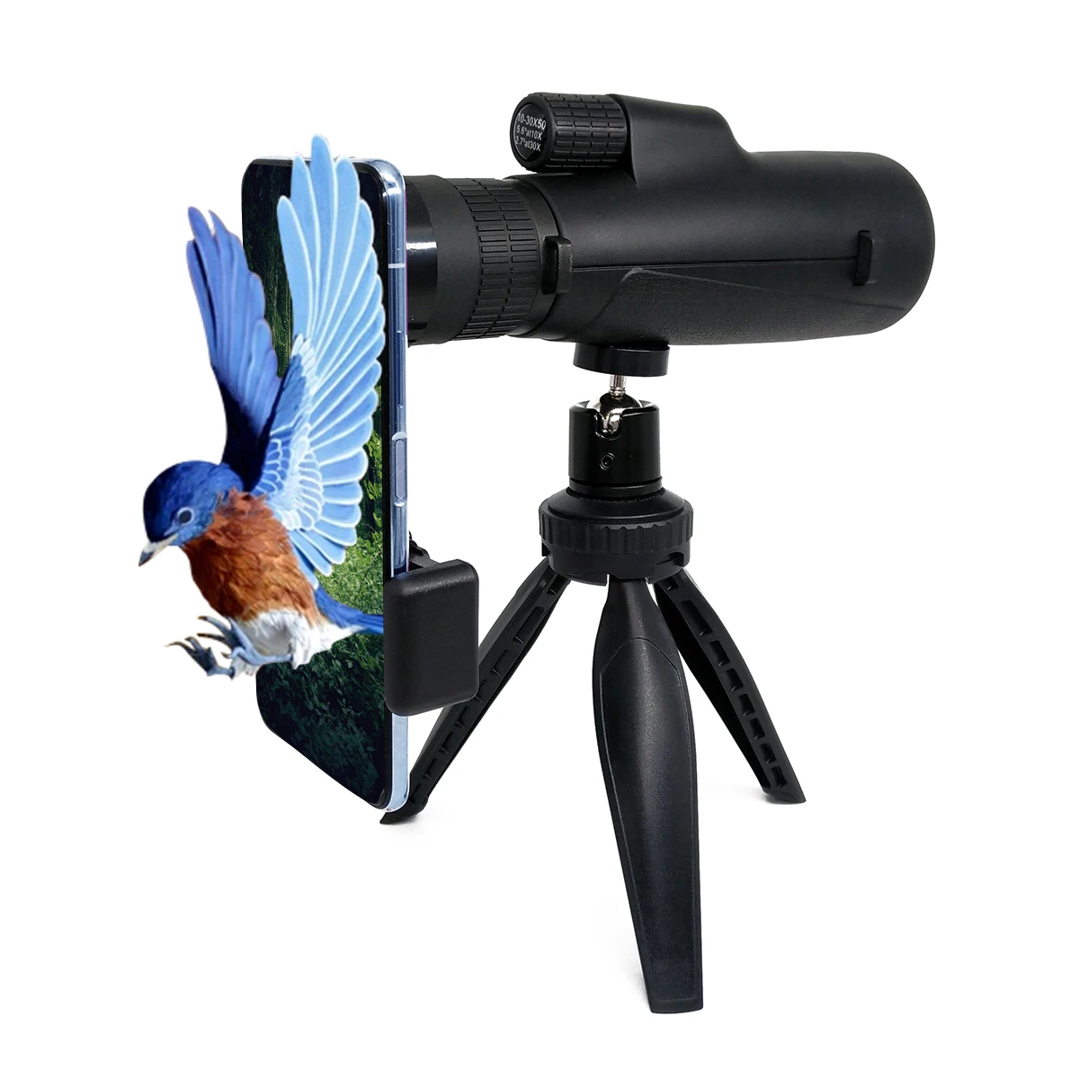 

RZMT19 Zoom Monocular 10-30X50 Adults Telescope for Bird Watching Travelling Hunting