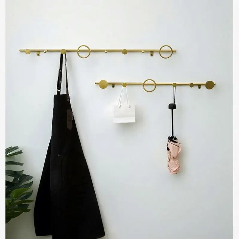 

Home Metal Iron Gold Geometry Shaped Wall Mounted Peg Coat Towel Hanger Rack, As show,or customized