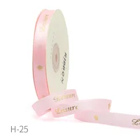 

Custom printed pink polyester satin ribbon