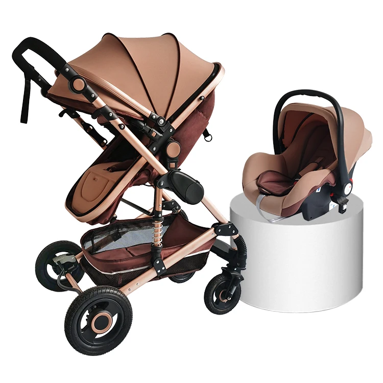 

baby pram travel baby stroller 3 in 1 newborn baby pram stroller carseat, Green, red, pink, gray, gold or customization