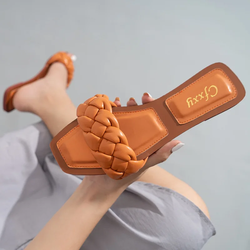 

2020 New Women Sandals Soft Solid Slippers Flat Sandals Women