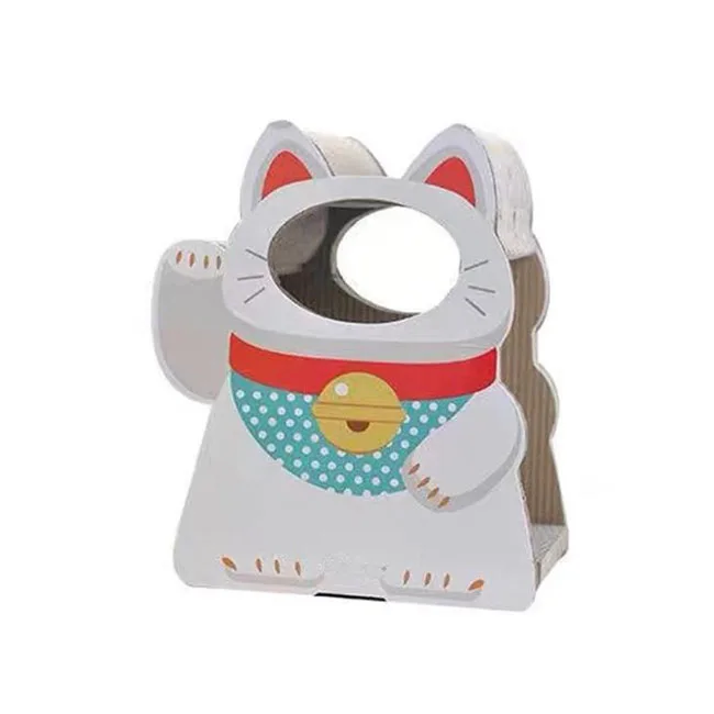 

Unique Design Natural Cat Cardboard Scratcher Pet Interactive Toy, White
