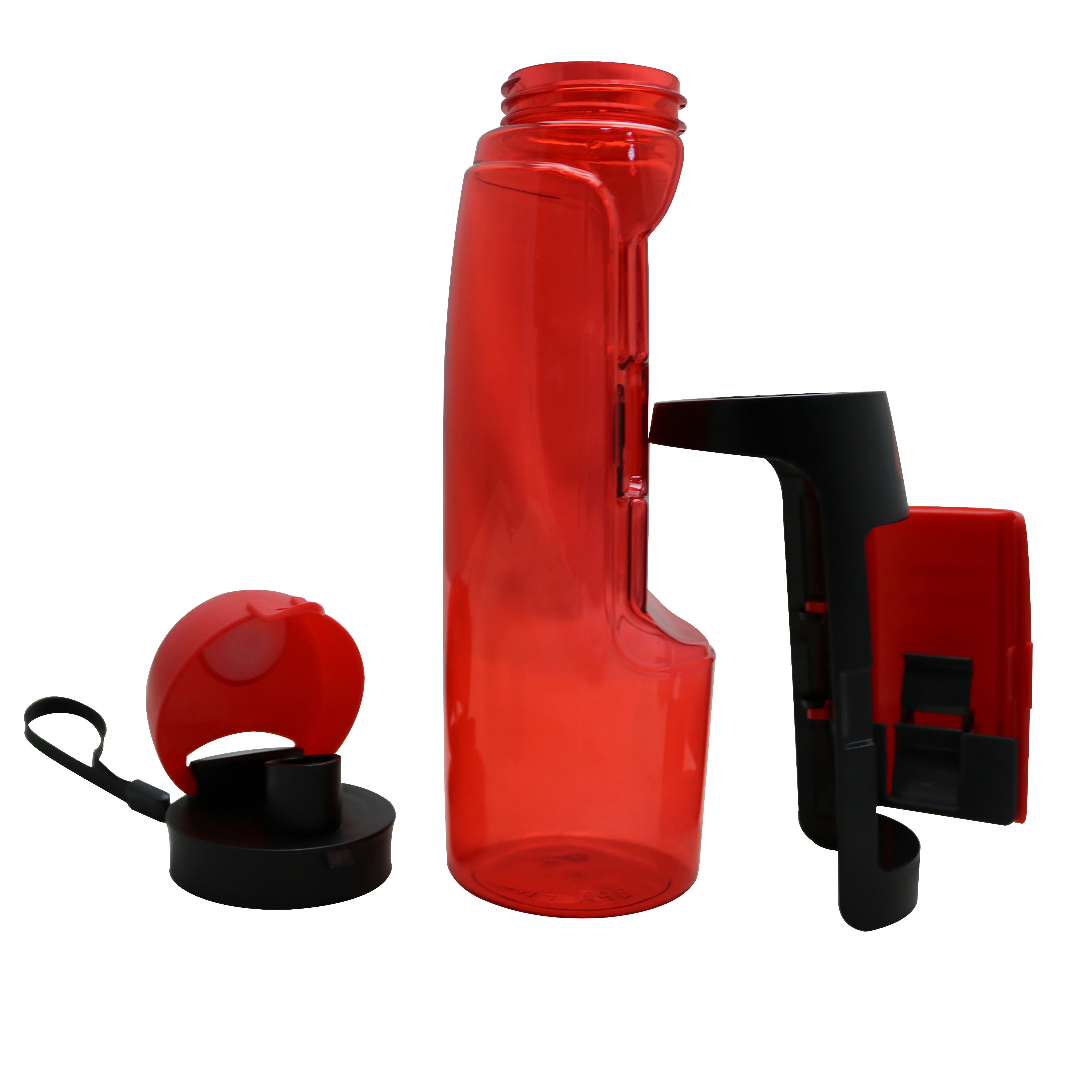 

custom two compartment plastic water bottle water bottle with storage compartment, Black,green,blue,red,gray or customized