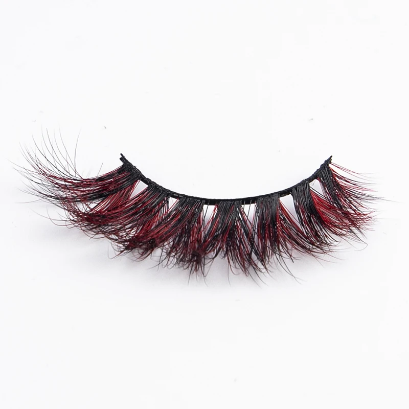 

2020 trending popular colorful mink eyelash with custom package box