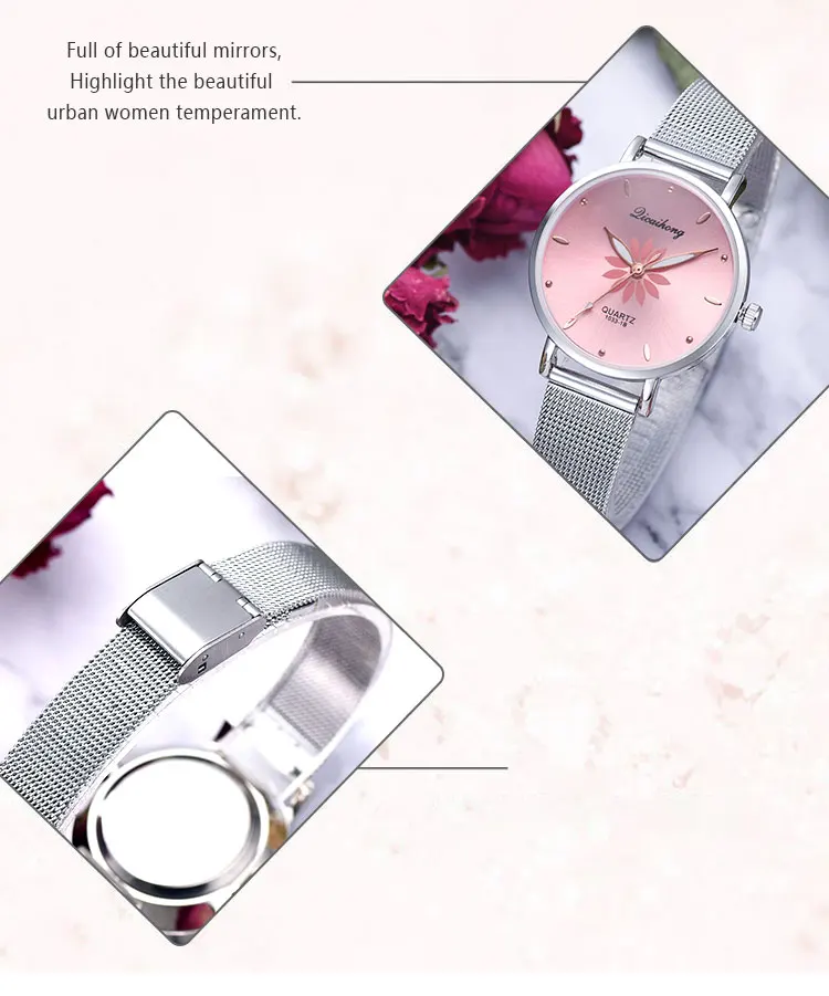Newest Arrival High Quality China Brand Quartz Watch Women Leisure Mesh Belt Casual Dial Design Ladies Wristwatch