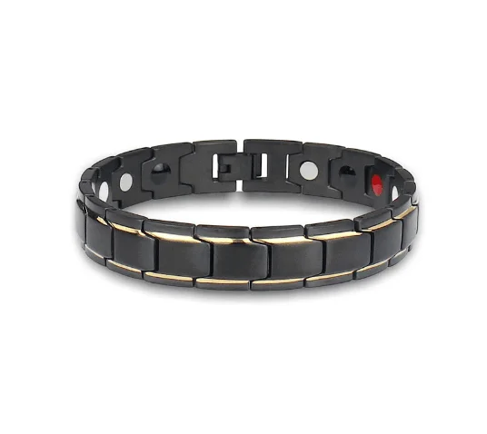 

men magnetic fashion Bio energy health bracelet, Rose gold silver gold black