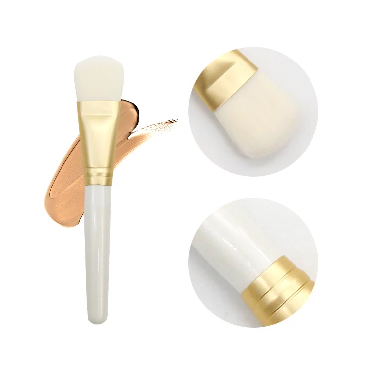 
Private LabeL Professional Wood Handle Synthetic Face Clay Mask Applicator Brush 