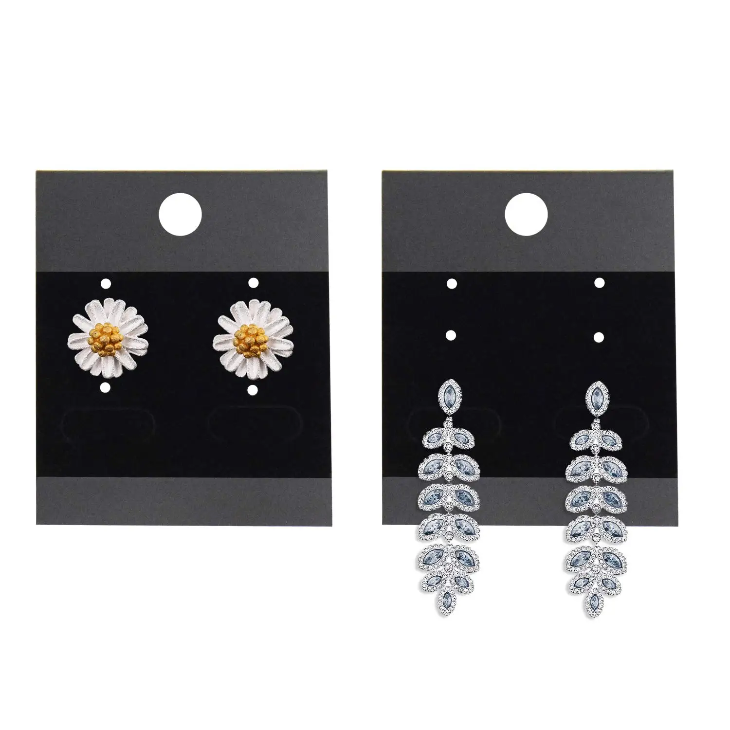 

Wholesale New Style 100Pcs Earring Velvet Holder For Accessory Black Greeting Cards Display Stand,Jewelery Display Card