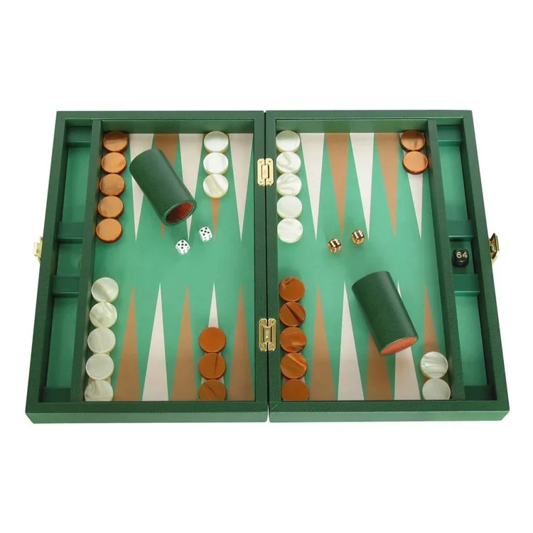 
Handcrafted family leather custom board game doubling cube set pieces backgammon  (1600090569433)