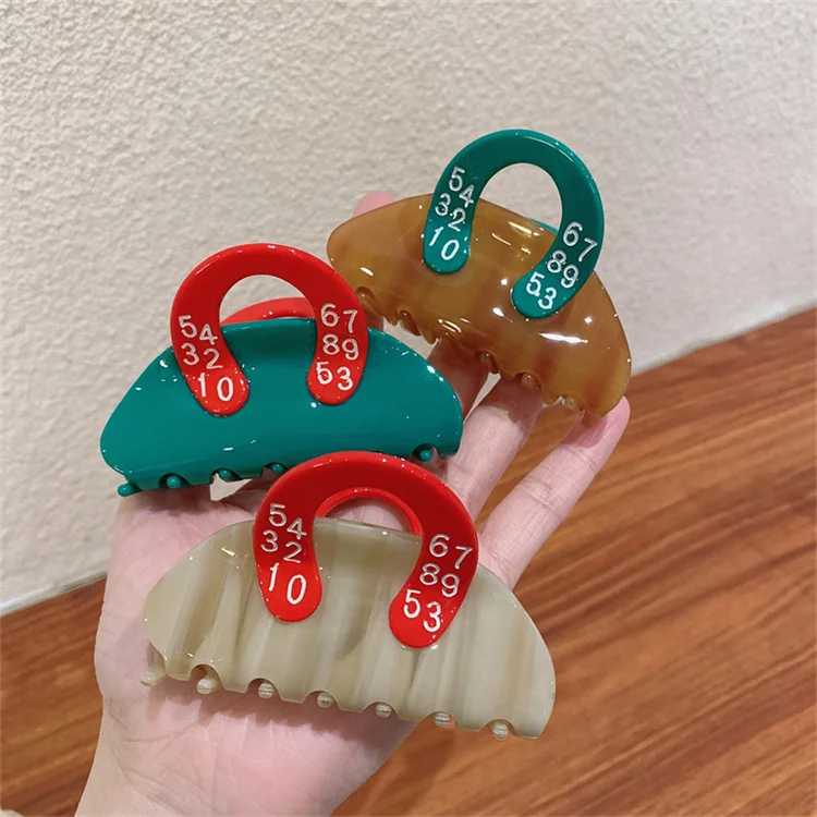 

Hair Claw Fashion Sweet Colors Acetate Hair Claw Clips For Woman Girls Thick Hair