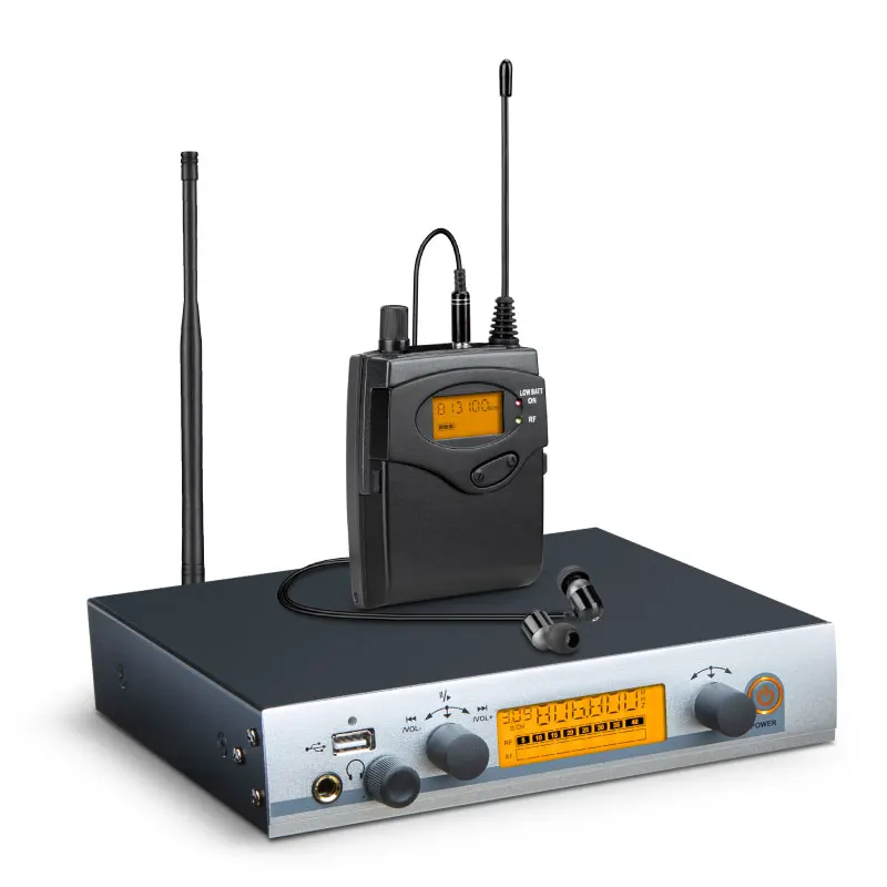 

High Quality Metal Panel Wireless In Ear Monitor System For Stage, Black