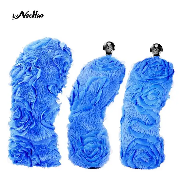 

Protective Golf Clubs Knitting Blue Cute Head Covers Rose Golf Clubs Head Cover